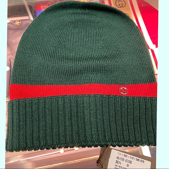 {Gucci} Beanie 494598 web GG interlocking Logo NEW - Picture 2 of 7